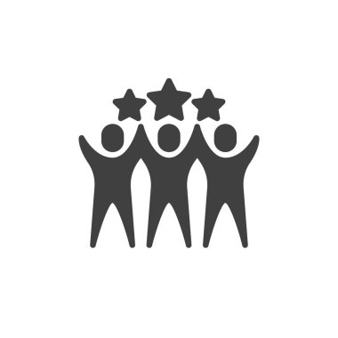 İşbirliği becerileri vektör simgesi. Mobil konsept ve web tasarımı için düz tabela. Kabartma simgesi oluşturma kapasitesi. Sembol, logo çizimi. Vektör grafikleri