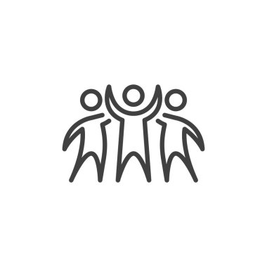 Lider ön cephe simgesinde. Mobil konsept ve web tasarımı için takım lideri lineer stil işareti. Liderlik ana hatları vektör simgesi. Sembol, logo çizimi. Vektör grafikleri