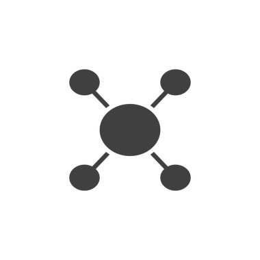 Zihin haritası vektör simgesi. Mobil konsept ve web tasarımı için düz tabela. Zihin Haritası simgesi. Sembol, logo çizimi. Vektör grafikleri