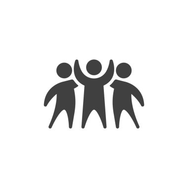 Liderlik vektör simgesi. Takım lideri mobil konsept ve web tasarımı için düz tabela doldurdu. Lider, en ön simge simgesinde. Sembol, logo çizimi. Vektör grafikleri