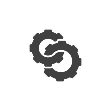 Vites vektör simgesi kilitleniyor. Mobil konsept ve web tasarımı için düz tabela. Yenilikçi Çözümler simgesi. Sembol, logo çizimi. Vektör grafikleri