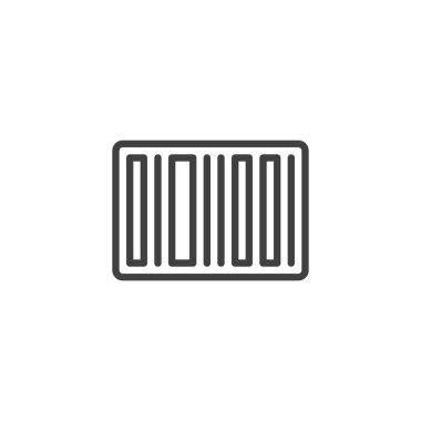 Barcode line icon. linear style sign for mobile concept and web design. Barcode outline vector icon. Symbol, logo illustration. Vector graphics