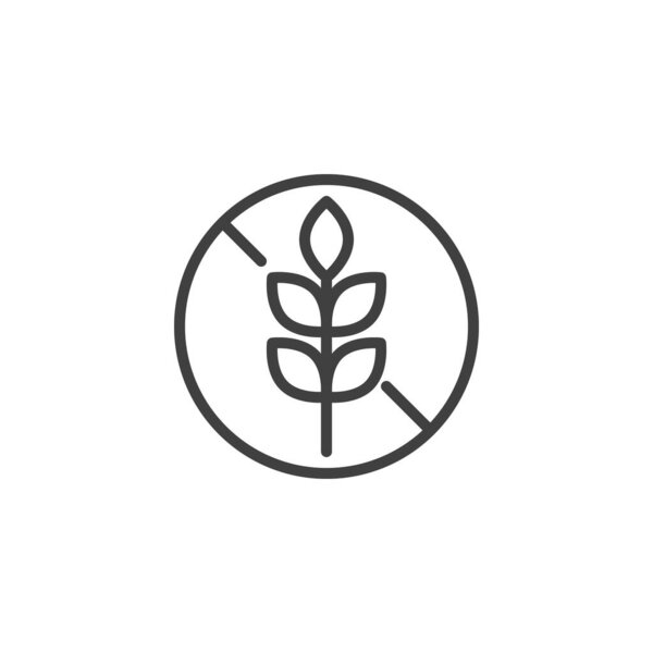 Gluten free line icon. linear style sign for mobile concept and web design. Gluten free outline vector icon. Symbol, logo illustration. Vector graphics
