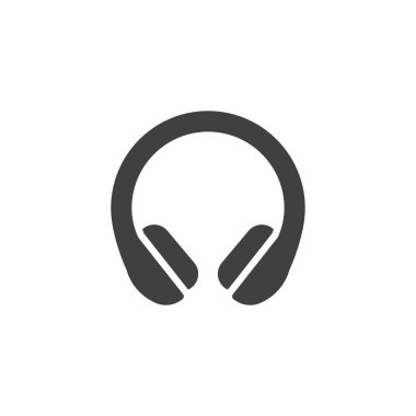 Kulaklıklar vektör ikonu. Mobil konsept ve web tasarımı için düz tabela. Kablosuz kulaklık simgesi. Sembol, logo çizimi. Vektör grafikleri