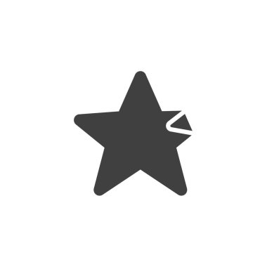 Yıldız şeklindeki etiket vektör simgesi. Mobil konsept ve web tasarımı için düz tabela. Yıldız Etiketi simgesi. Sembol, logo çizimi. Vektör grafikleri