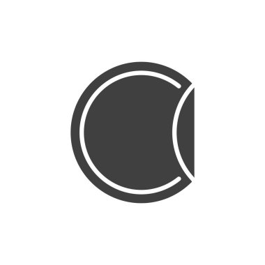 Yuvarlak şekilli etiket veya etiket vektör simgesi. Mobil konsept ve web tasarımı için düz tabela. Yuvarlak Etiket şekil simgesi. Sembol, logo çizimi. Vektör grafikleri