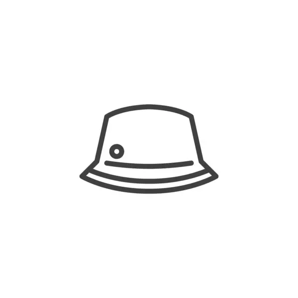 Ikon Garis Topi Matahari Tanda Gaya Linier Untuk Konsep Mobile Stok Vektor