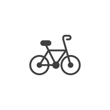Bisiklet vektör simgesi. Mobil konsept ve web tasarımı için düz tabela. Bisiklet kabartma simgesi. Sembol, logo çizimi. Vektör grafikleri