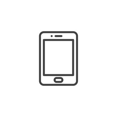 Tablet aygıtı satır simgesi. Mobil konsept ve web tasarımı için doğrusal biçim işareti. Dijital Tablet ana hatlı vektör simgesi. Sembol, logo çizimi. Vektör grafikleri