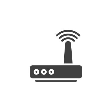 Ağ Erişim Noktası vektör simgesi. Mobil konsept ve web tasarımı için düz tabela. İnternet erişim noktası simgesi. Wifi sembolü, logo çizimi. Vektör grafikleri