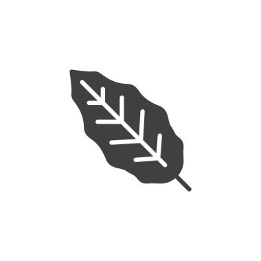 Bay leaf vektör simgesi. Mobil konsept ve web tasarımı için düz tabela. Bay Yaprak sembolü. Sembol, logo çizimi. Vektör grafikleri