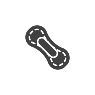 Regl yastığı vektör simgesi. Mobil konsept ve web tasarımı için düz tabela. Hijyenik ped sembolü. Sembol, logo çizimi. Vektör grafikleri