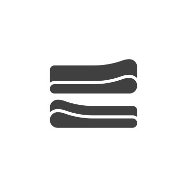 Elastik bant vektör simgesi. Mobil konsept ve web tasarımı için düz tabela. Direnç bandı sembol simgesi. Sembol, logo çizimi. Vektör grafikleri