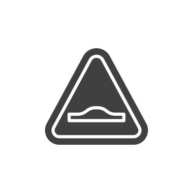 Hız Çarpışma Yol Tasarımı Vektör simgesi. Mobil konsept ve web tasarımı için düz tabela. Hız Çarpması simgesi simgesi. Sembol, logo çizimi. Vektör grafikleri