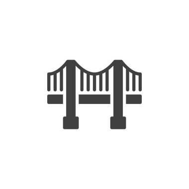 Köprü vektör simgesi. Mobil konsept ve web tasarımı için düz tabela. Köprü sembolü. Sembol, logo çizimi. Vektör grafikleri