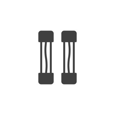 Sigorta vektör simgesi. Mobil konsept ve web tasarımı için düz tabela. Elektrik Fünyesi sembol simgesi. Sembol, logo çizimi. Vektör grafikleri