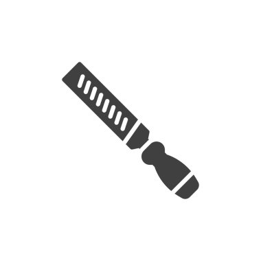 Ahşap dosya vektör simgesi. Mobil konsept ve web tasarımı için düz tabela. Dosya aracı simgesi simgesi. Sembol, logo çizimi. Vektör grafikleri