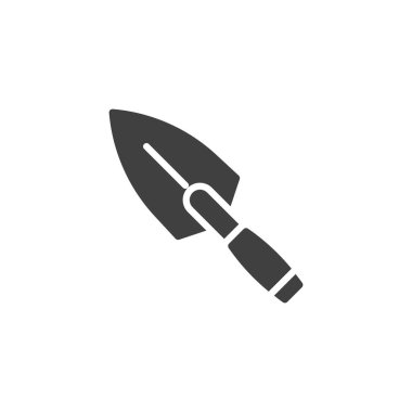 Trowel araç vektör simgesi. Mobil konsept ve web tasarımı için düz tabela. Masonry Trowel sembolü. Sembol, logo çizimi. Vektör grafikleri