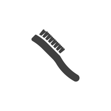 Metal fırça vektör simgesi. Mobil konsept ve web tasarımı için düz tabela. Tel fırça sembolü. Sembol, logo çizimi. Vektör grafikleri