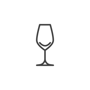 Port Glass çizgi simgesi. Mobil konsept ve web tasarımı için doğrusal biçim işareti. Çimlendirilmiş iskele camı taslak vektör simgesi. Sembol, logo çizimi. Vektör grafikleri