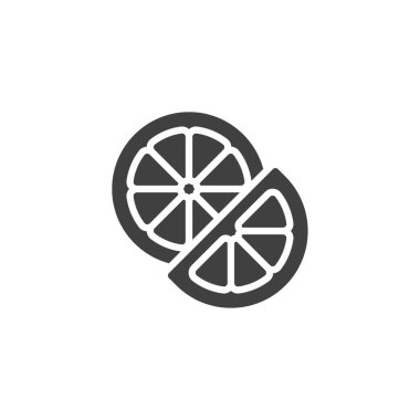 Limon ya da limon vektörü ikonu. Mobil konsept ve web tasarımı için düz tabela. Limon kabartma simgesi. Sembol, logo çizimi. Vektör grafikleri