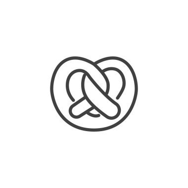 Pretzel line icon. linear style sign for mobile concept and web design. Pretzel outline vector icon. Symbol, logo illustration. Vector graphics