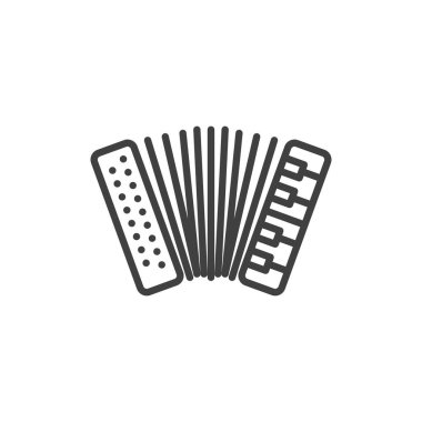 Accordion line icon. linear style sign for mobile concept and web design. Accordion outline vector icon. Symbol, logo illustration. Vector graphics