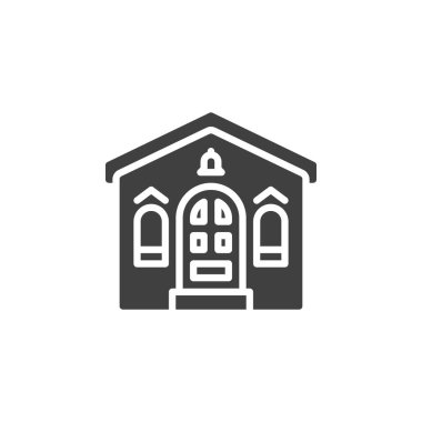 Dollhouse vektör simgesi. Mobil konsept ve web tasarımı için düz tabela. Oyun hamuru simgesi. Sembol, logo çizimi. Vektör grafikleri