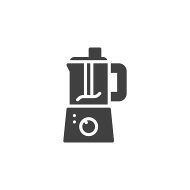 Blender vektör simgesi. Mobil konsept ve web tasarımı için düz tabela. Gıda İşlemcisi sembolü. Sembol, logo çizimi. Vektör grafikleri