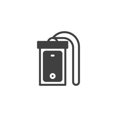 Koruyucu bir vektör ikonu kullan. Mobil konsept ve web tasarımı için düz tabela. Su geçirmez kabartma simgesi. Sembol, logo çizimi. Vektör grafikleri