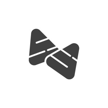 Üçgen şeker vektör ikonu. Mobil konsept ve web tasarımı için düz tabela. Mısır şekeri sembolü. Cadılar Bayramı sembolü, logo illüstrasyonu. Vektör grafikleri