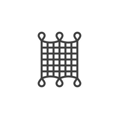 Kurtarma Hattı simgesi. Mobil konsept ve web tasarımı için doğrusal biçim işareti. Güvenlik ve kurtarma ağı vektör simgesi. Sembol, logo çizimi. Vektör grafikleri