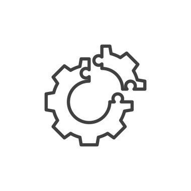 Düzeltici Eylem Çizgisi simgesi. Mobil konsept ve web tasarımı için doğrusal biçim işareti. Belirlenen sorunları özet vektör simgesini düzelt. Sorumluluk ve gelişim sembolü, logo illüstrasyonu. Vektör grafikleri