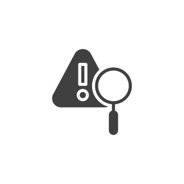 Risk Değerlendirme vektör simgesi. Mobil konsept ve web tasarımı için düz tabela. Potansiyel kalite risk sembolü. Sembol, logo çizimi. Vektör grafikleri