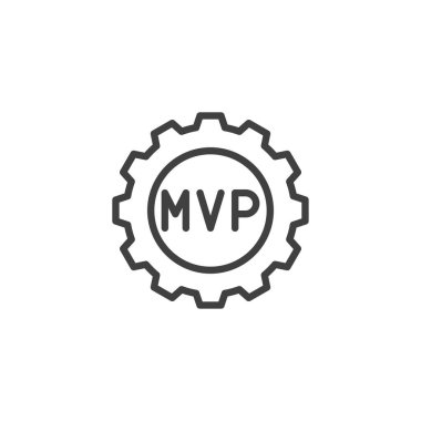 MVP line icon. linear style sign for mobile concept and web design. Minimum Viable Product outline vector icon. Early stage development symbol, logo illustration. Vector graphics clipart