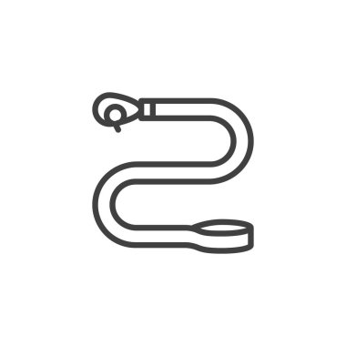 Hayvan tasması ikonu. Mobil konsept ve web tasarımı için doğrusal biçim işareti. Köpek tasması vektör ikonu. Sembol, logo çizimi. Vektör grafikleri