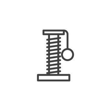 Posta satırı simgesi çiziliyor. Mobil konsept ve web tasarımı için doğrusal biçim işareti. Kedi çizim sonrası vektör ikonu. Sembol, logo çizimi. Vektör grafikleri