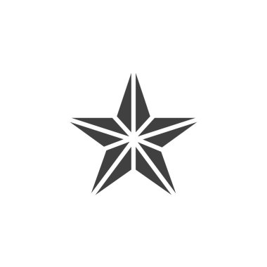 Noel yıldızı vektör ikonu. Mobil konsept ve web tasarımı için düz tabela. Noel Yıldızı sembolü. Sembol, logo çizimi. Vektör grafikleri