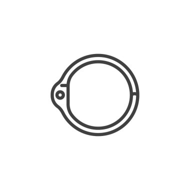 Binder Ring çizgisi simgesi. Mobil konsept ve web tasarımı için doğrusal biçim işareti. Binder halka ana hatlı vektör simgesi. Sembol, logo çizimi. Vektör grafikleri