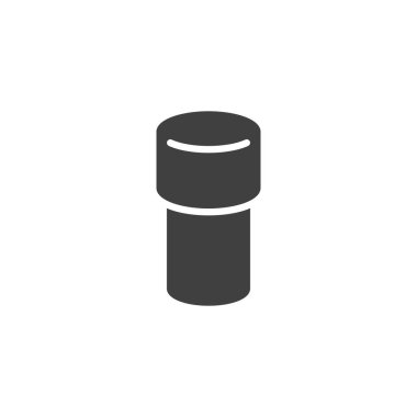 Bir tüp şeklinde paket vektör simgesi. Mobil konsept ve web tasarımı için düz tabela. Silindirik Paket sembol simgesi. Sembol, logo çizimi. Vektör grafikleri