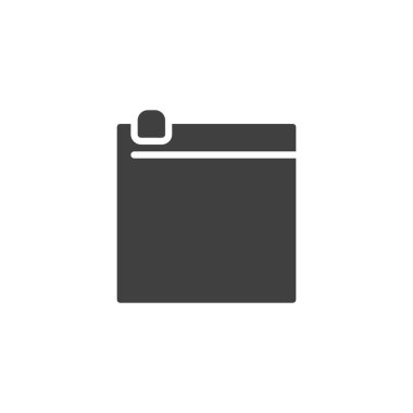 Fermuar plastik torba vektör ikonu. Mobil konsept ve web tasarımı için düz tabela. Fermuar Torbası simgesi. Sembol, logo çizimi. Vektör grafikleri