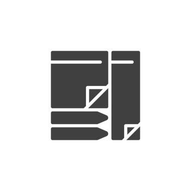 Yapışkan kağıt vektör simgesi. Mobil konsept ve web tasarımı için düz tabela. Yapışkan Notlar simgesi. Sembol, logo çizimi. Vektör grafikleri