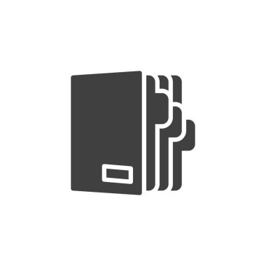 Dosya dizini vektör simgesi. Mobil konsept ve web tasarımı için düz tabela. Dosya Dizini simgesi asılıyor. Sembol, logo çizimi. Vektör grafikleri