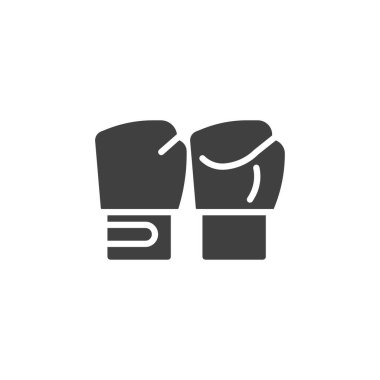 Boks eldiveni vektör simgesi. Mobil konsept ve web tasarımı için düz tabela. Boks Eldiveni sembolü. Sembol, logo çizimi. Vektör grafikleri