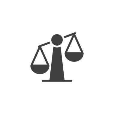 Denge ölçekli vektör simgesi. Mobil konsept ve web tasarımı için düz tabela. Handikap bahis glifleri simgesi. Sembol, logo çizimi. Vektör grafikleri