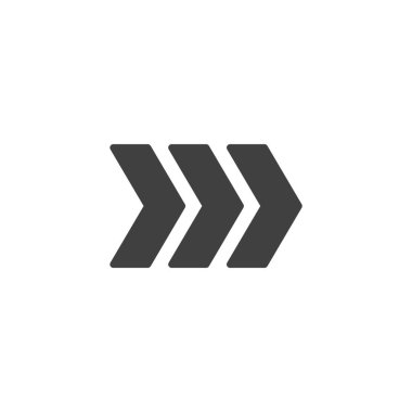 Oklar adım adım vektör simgesini gösteriyor. Mobil konsept ve web tasarımı için düz tabela. Dönüş-Dönüş Sembolü simgesi. Sembol, logo çizimi. Vektör grafikleri