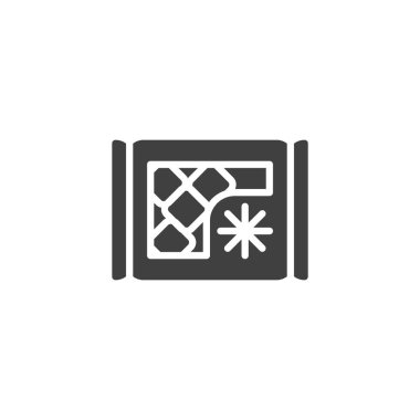 Yeniden kullanılabilir bir soğuk paket vektör simgesi. Mobil konsept ve web tasarımı için düz tabela. Soğuk Paket sembolü. Sembol, logo çizimi. Vektör grafikleri