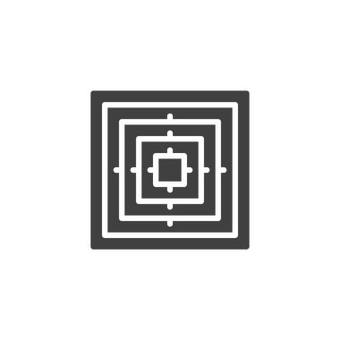 Tavan havalandırma vektör ikonu. Mobil konsept ve web tasarımı için düz tabela. Havalandırma sistemi simgesi. Sembol, logo çizimi. Vektör grafikleri