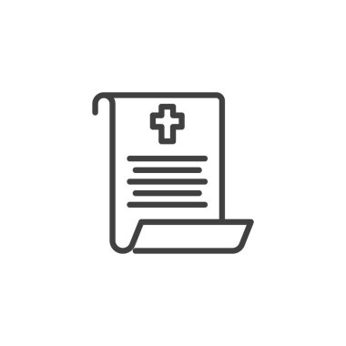 İncil ayet satırı simgesi. Mobil konsept ve web tasarımı için doğrusal biçim işareti. Metin ve çapraz çizgili vektör simgesi olan bir sayfa. Sembol, logo çizimi. Vektör grafikleri