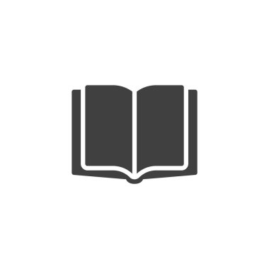 Adres defteri vektör simgesi. Mobil konsept ve web tasarımı için düz tabela. Kitap sayfalarının sembol simgesini aç. Sembol, logo çizimi. Vektör grafikleri